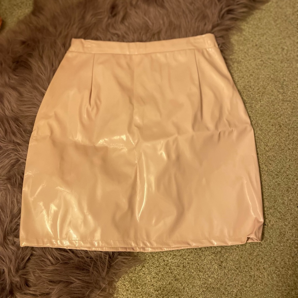 Latex A-Line Skirt